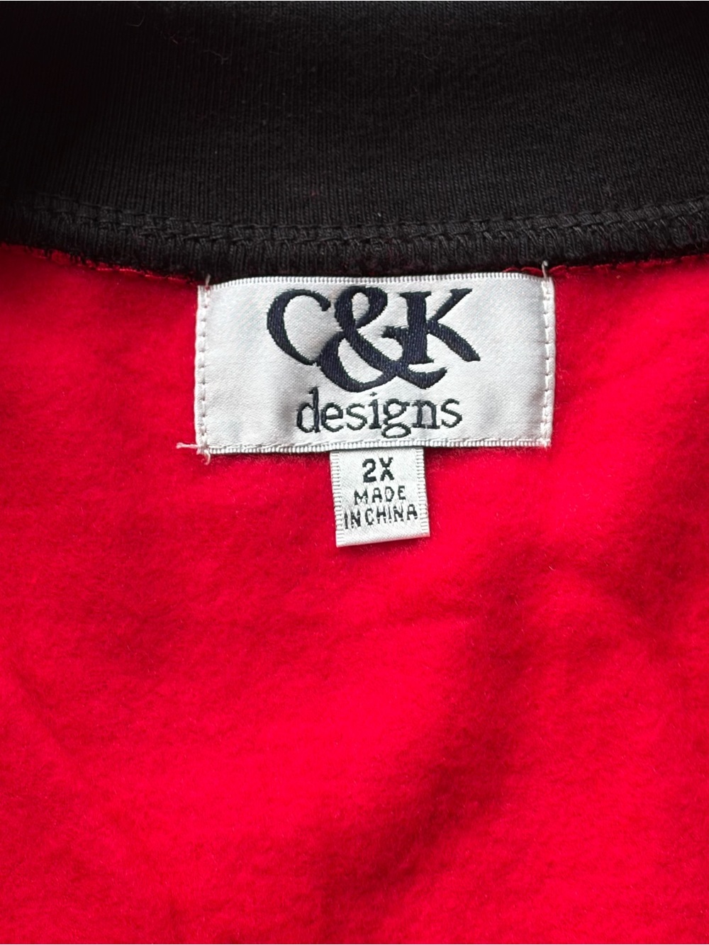 Vintage 90s C&K Design Music Notes Cardigan Womens 2X Red Embroidered Grandma - Picture 6 of 11